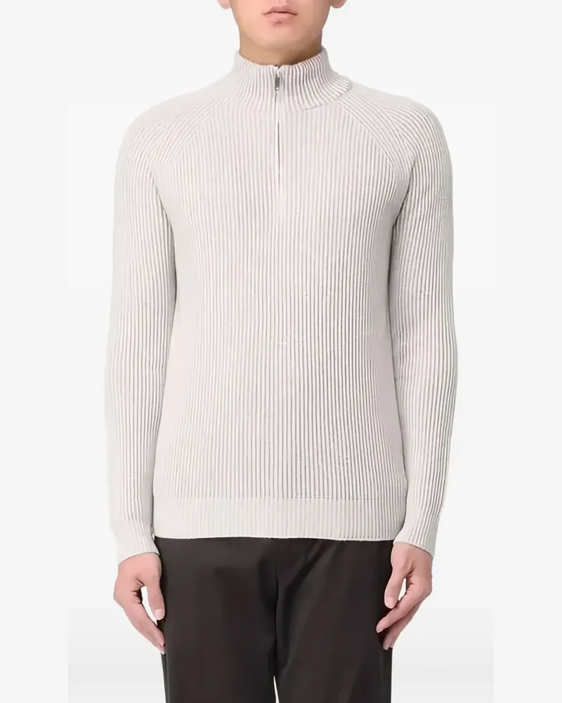 Zanone ribbed-knit jumper - Nude Nude