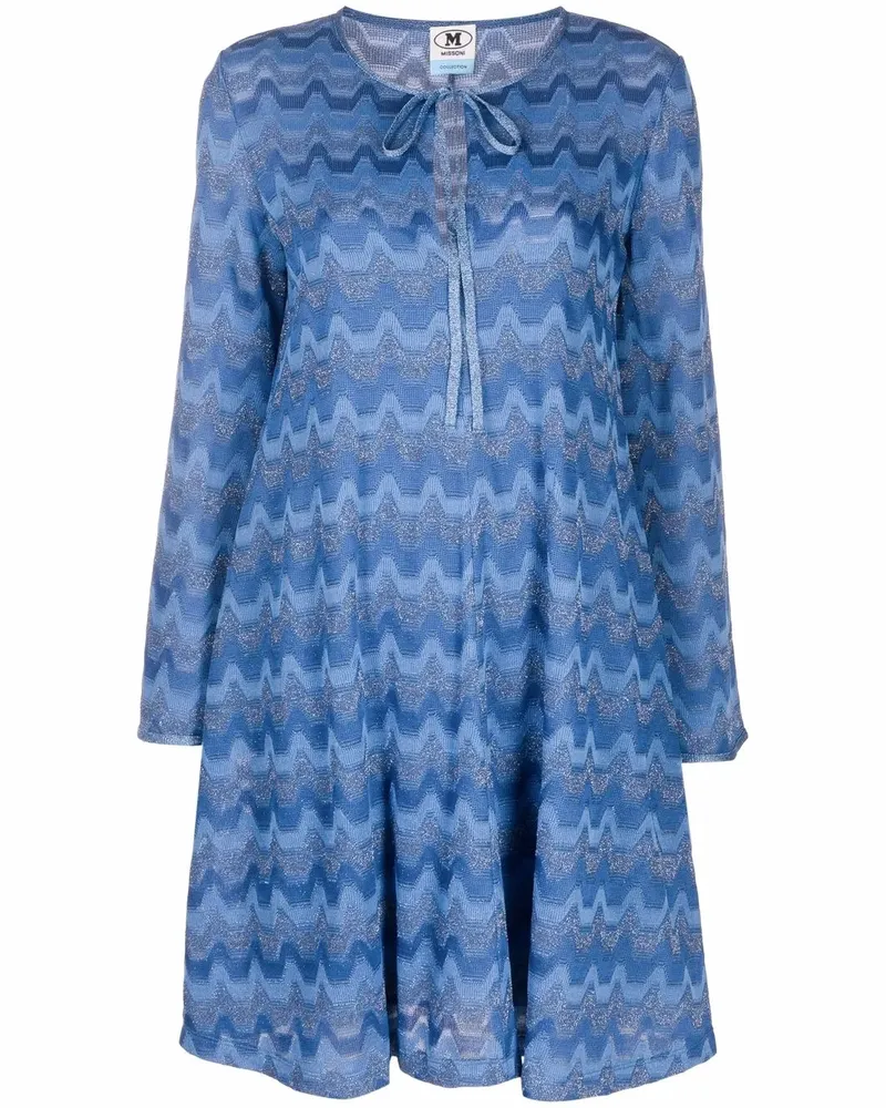 Missoni Midikleid mit langen Ärmeln - Blau Blau