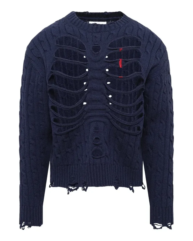 Doublet Pullover mit Zopfmuster - Blau Blau