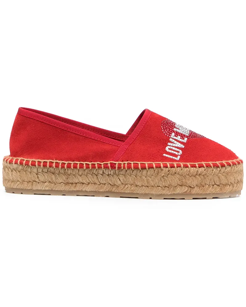 Moschino Espadrilles mit Logo - Rot Rot
