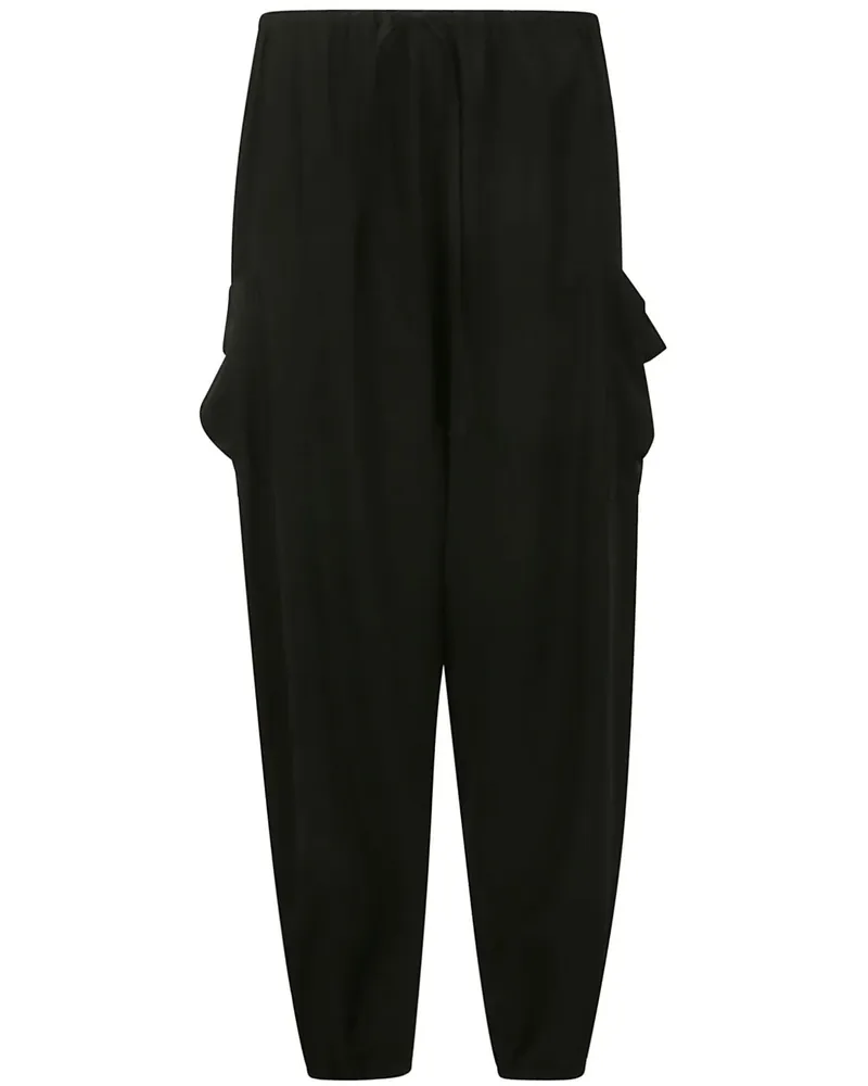Yohji Yamamoto Cargohose mit Tapered-Bein - Schwarz Schwarz