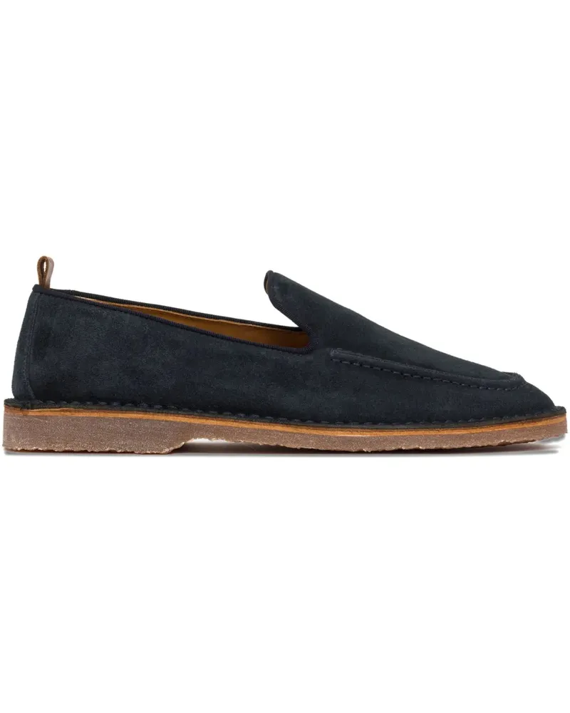 Buttero suede stitching loafers - Blau Blau