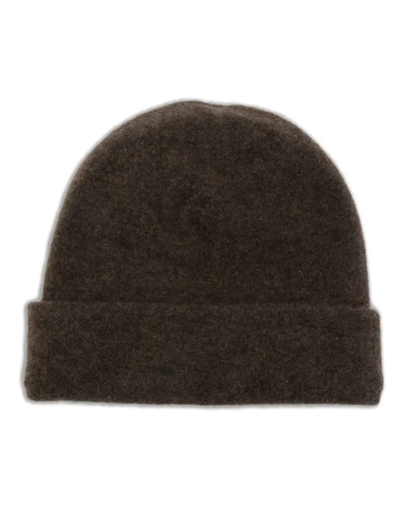 Isabel Benenato Beanie mit Umschlag - Braun Braun