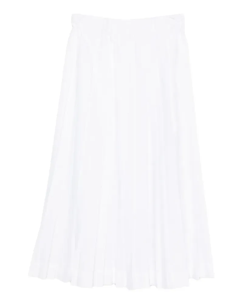 XACUS A-line pleated midi skirt - Weiß Weiß