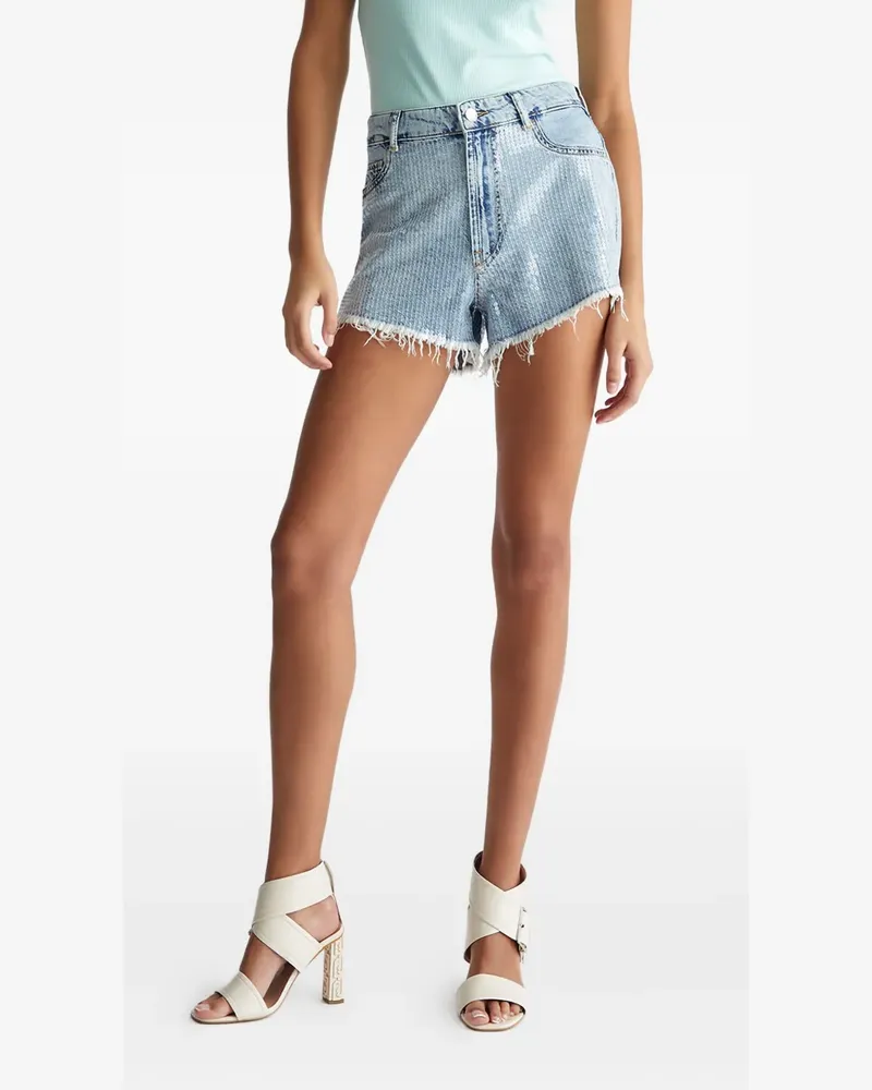 Liu Jo sequin denim shorts - Blau Blau