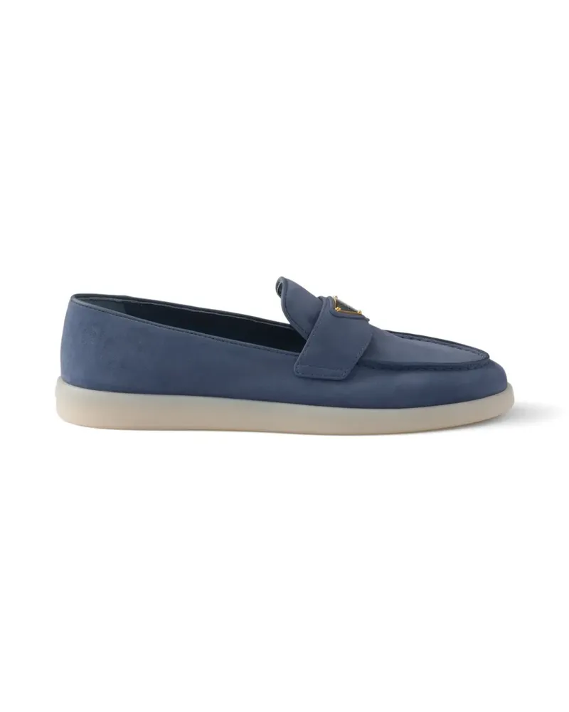 Prada nubuck loafers - Blau Blau