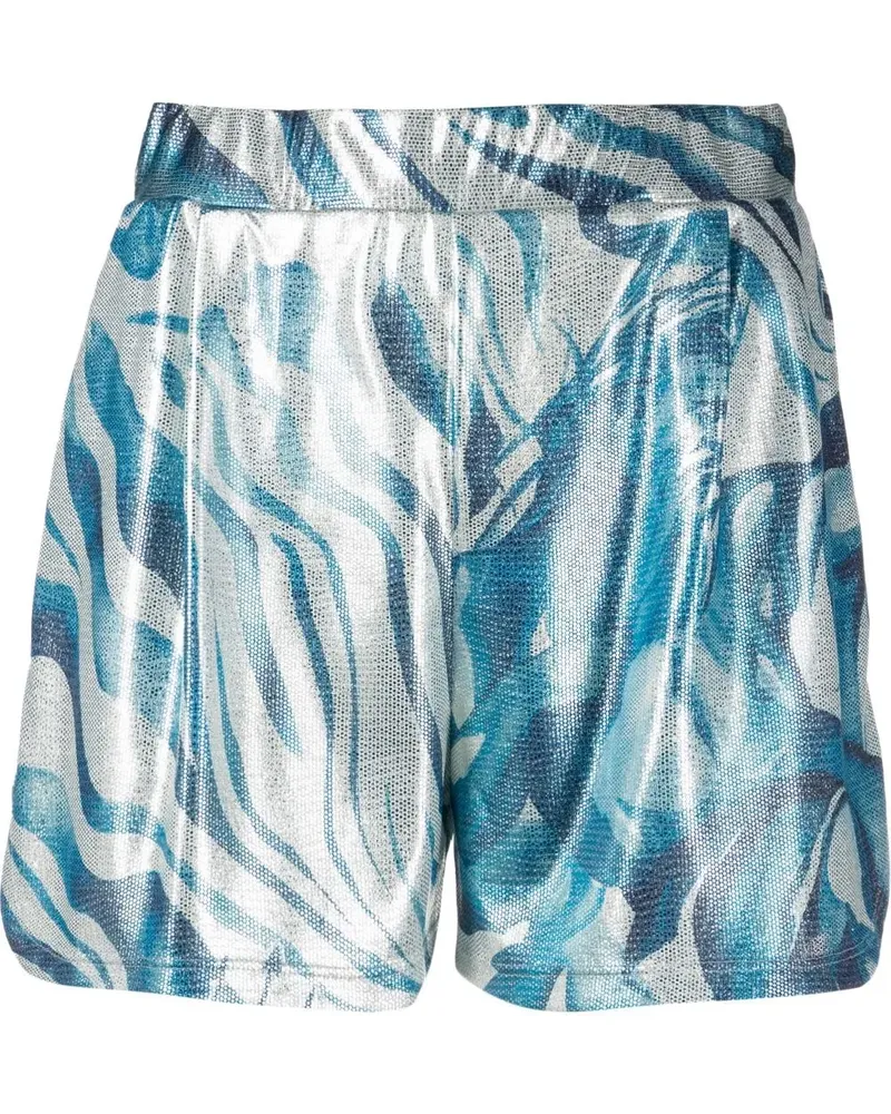 Alberta Ferretti Shorts mit Print - Blau Blau