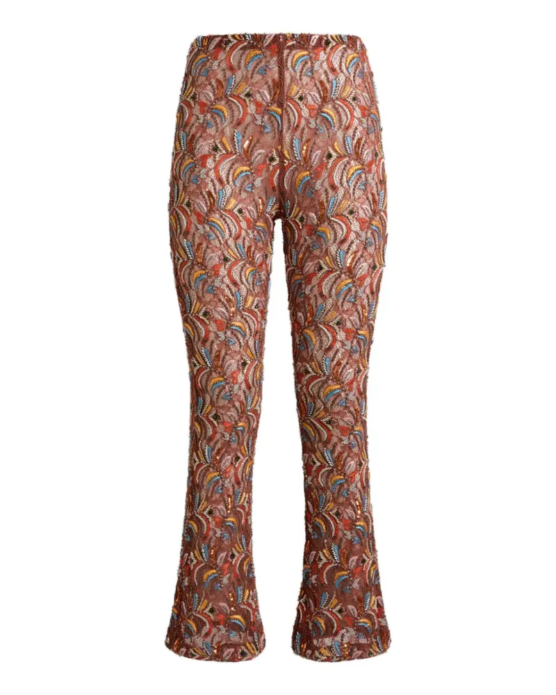Etro Hose mit Spitzendetail - Braun Braun