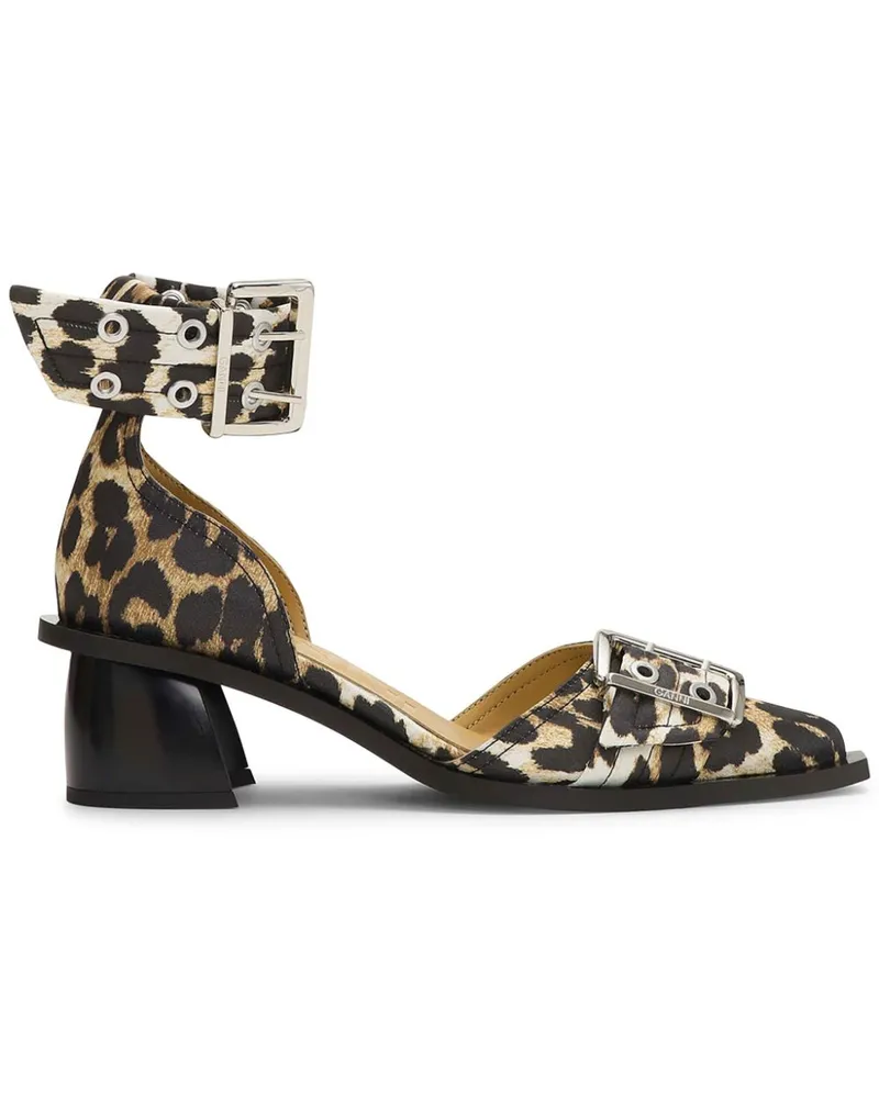 Ganni Pumps mit Leoparden-Print - Braun Braun