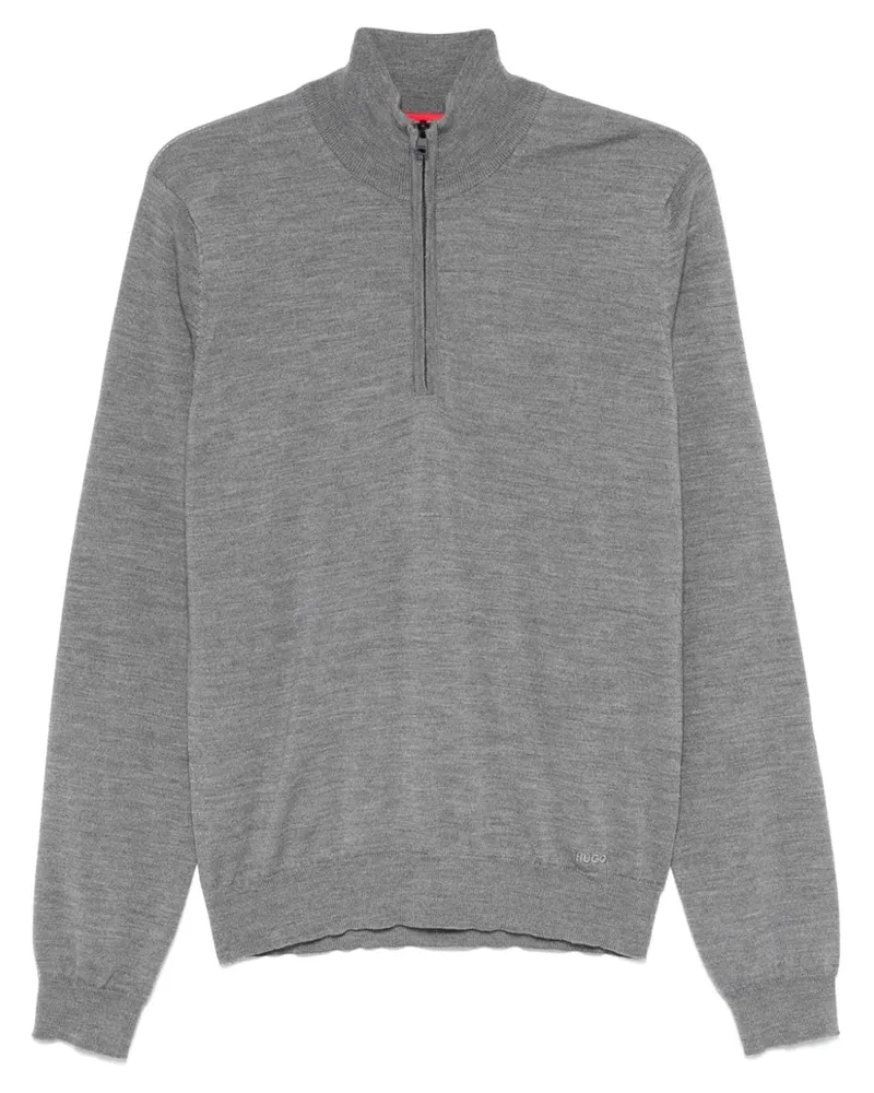 HUGO BOSS Pullover mit Reißverschluss - Grau Grau