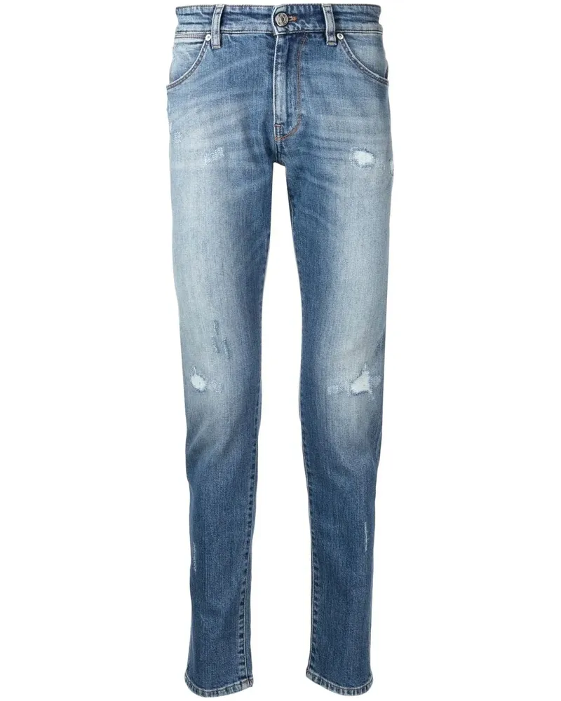 PT TORINO Slim-Fit-Jeans im Distressed-Look - Blau Blau