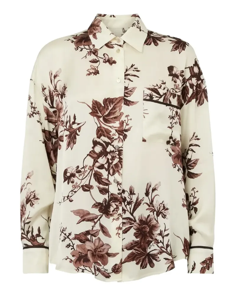 Liu Jo floral-print pocket shirt - Weiß Weiß