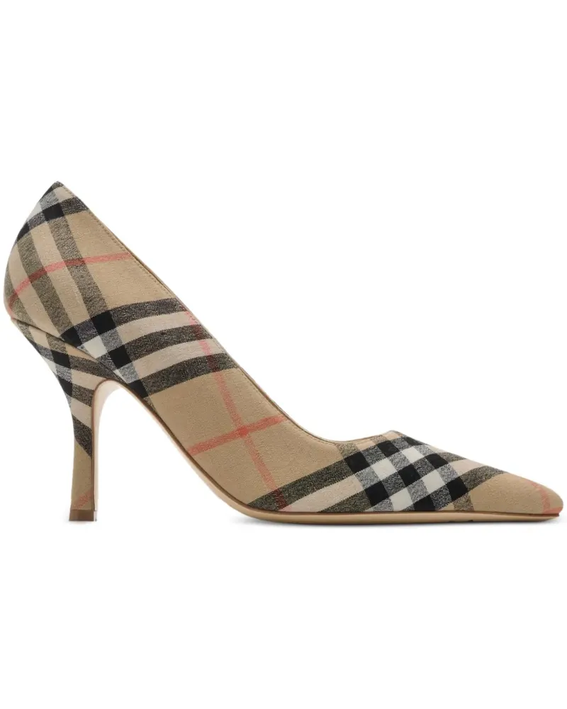 Burberry Karierte Dame Pumps 90mm​ - Nude Nude