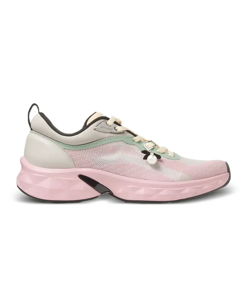 Jimmy Choo Diamond Run pearl-embellished sneakers - Rosa Rosa