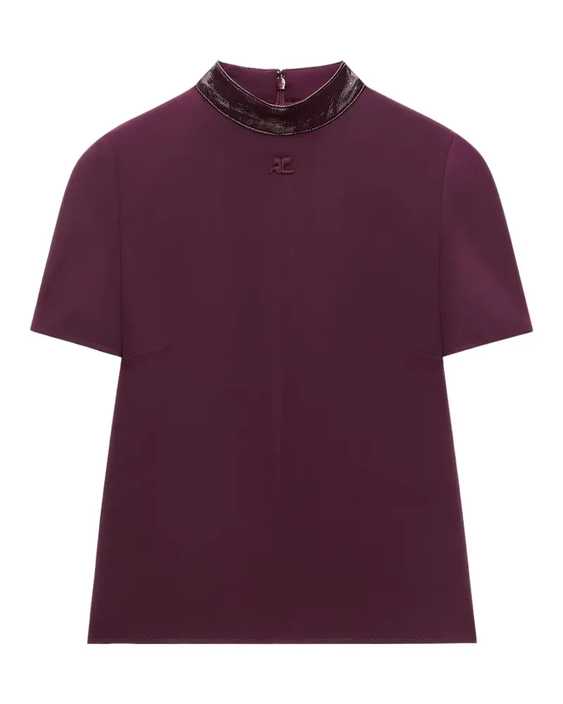 Courrèges Heritage Bluse mit Logo-Patch - Rot Rot