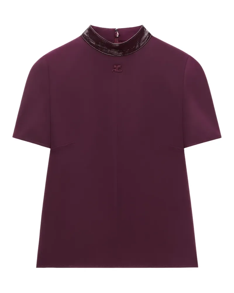 Courrèges Heritage Bluse mit Logo-Patch - Rot Rot