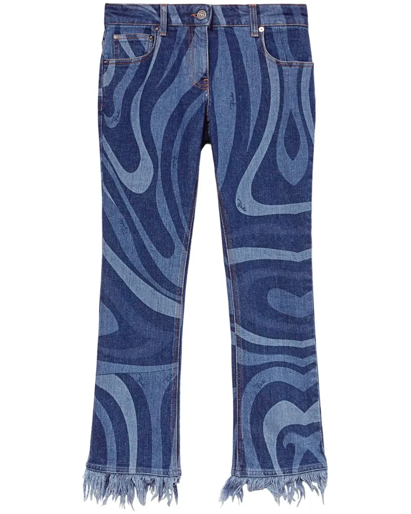 Emilio Pucci Jeans mit Marmo-Print - Blau Blau