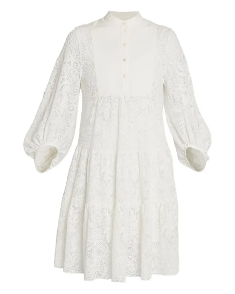 Erdem Minikleid mit halblangen Ärmeln - Weiß Weiß