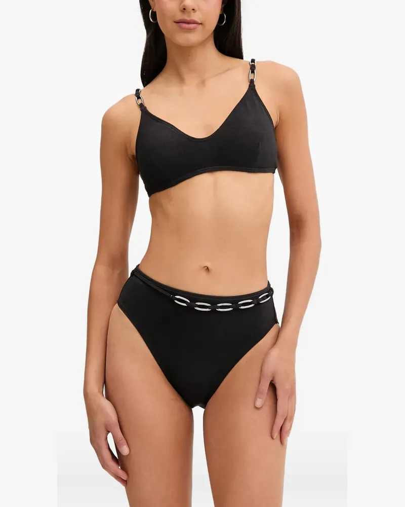 Michael Kors Bikinioberteil mit Ketten - Schwarz Schwarz