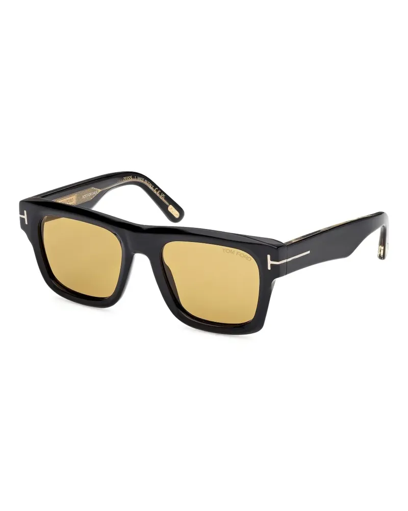 Tom Ford Sonnenbrille mit eckigem Gestell - Schwarz Schwarz