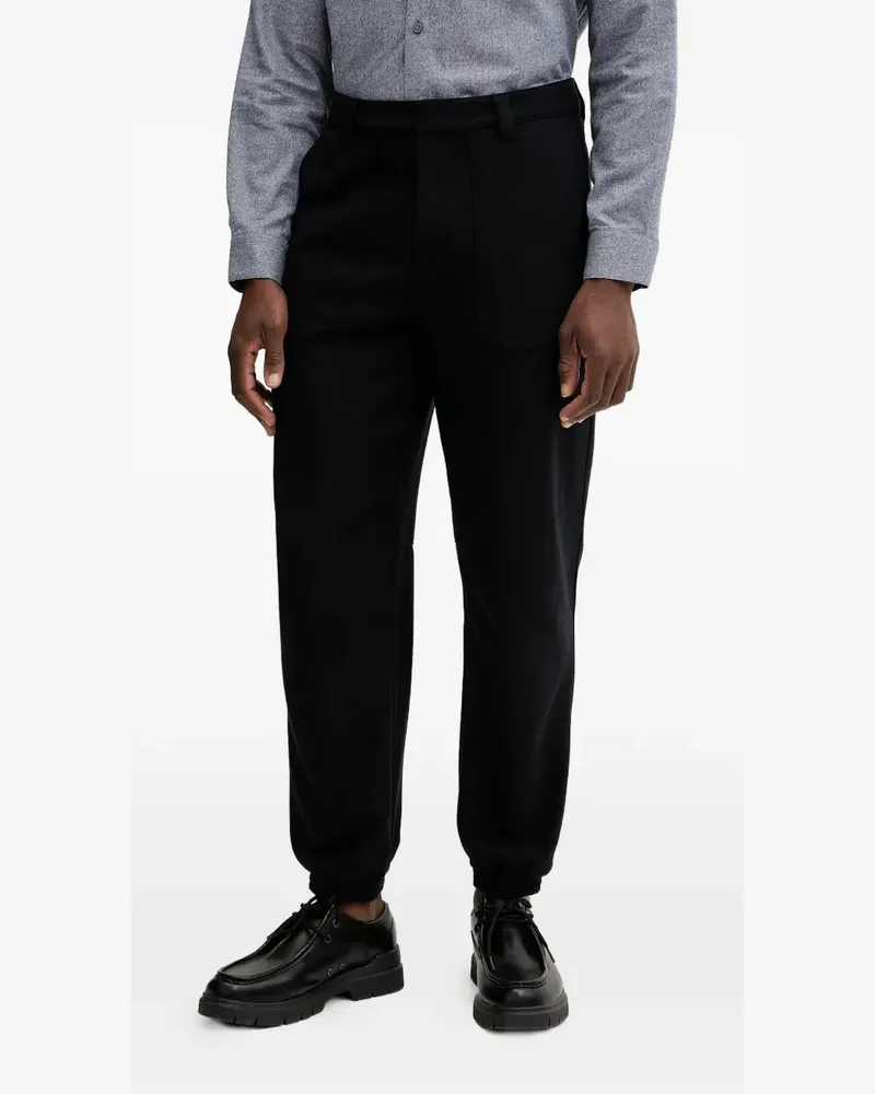 Armani Exchange Hose mit Logo-Schild - Schwarz Schwarz