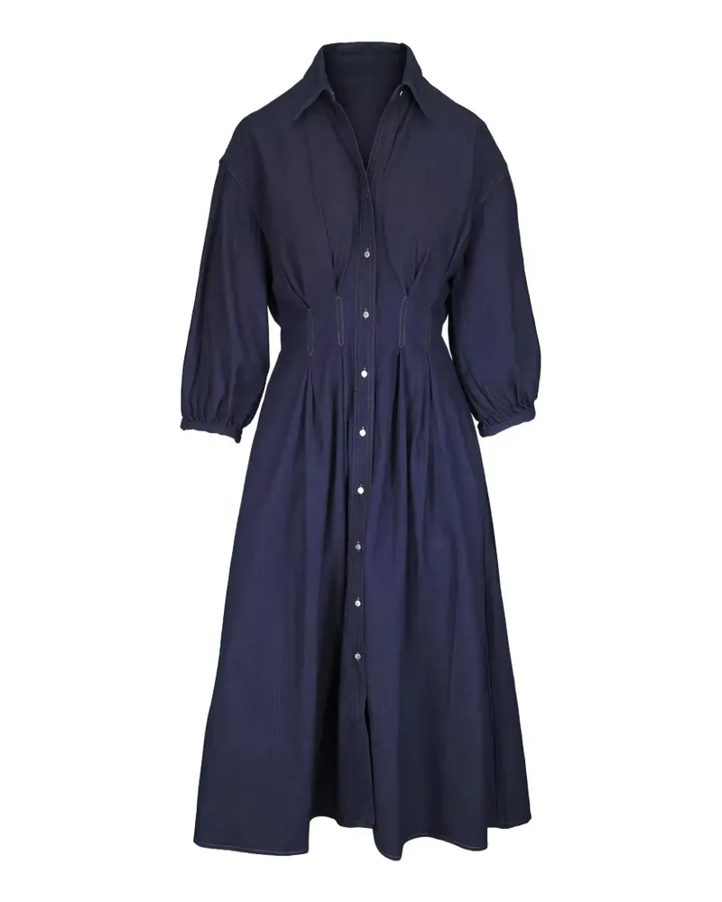 TWP balloon-sleeve midi dress - Blau Blau