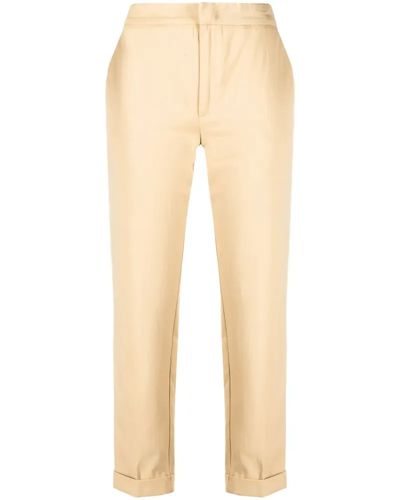 Twin-Set Gerade Cropped-Hose - Nude Nude