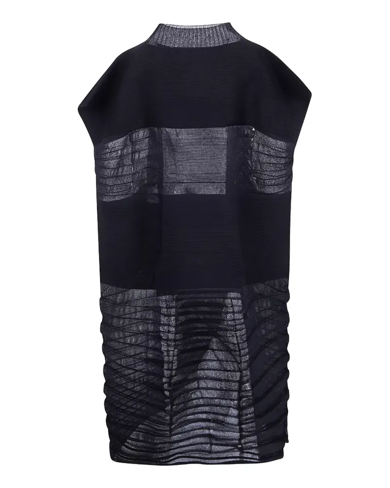 Issey Miyake Kleid mit Stehkragen - Schwarz Schwarz