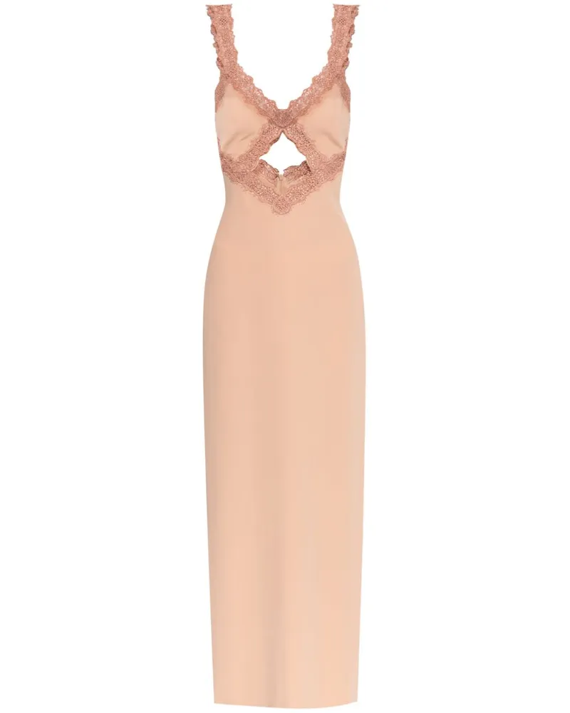 Blumarine Kleid mit Spitzenbesatz - Rosa Rosa