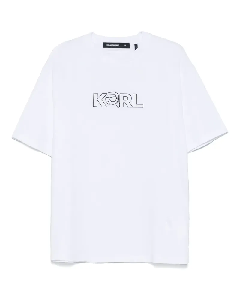 Karl Lagerfeld T-Shirt mit Logo-Print - Weiß Weiß