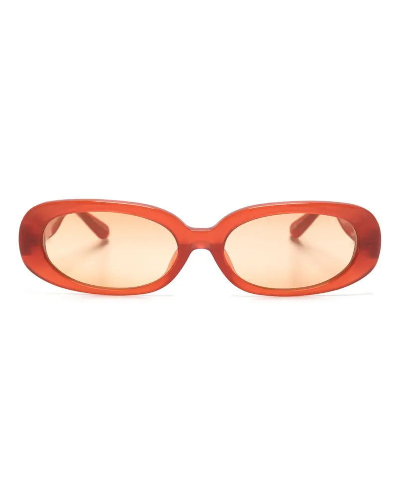 Linda Farrow Cara Sonnenbrille mit ovalem Gestell - Orange Orange