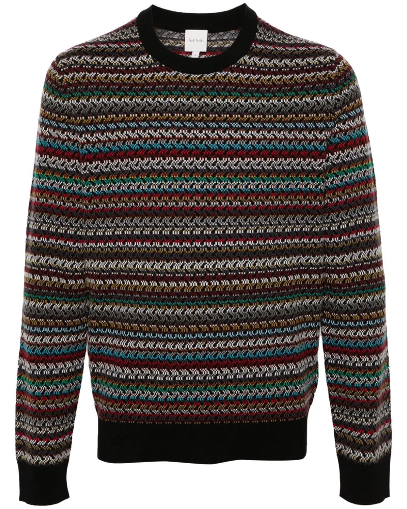 Paul Smith Pullover mit Intarsienmuster Schwarz