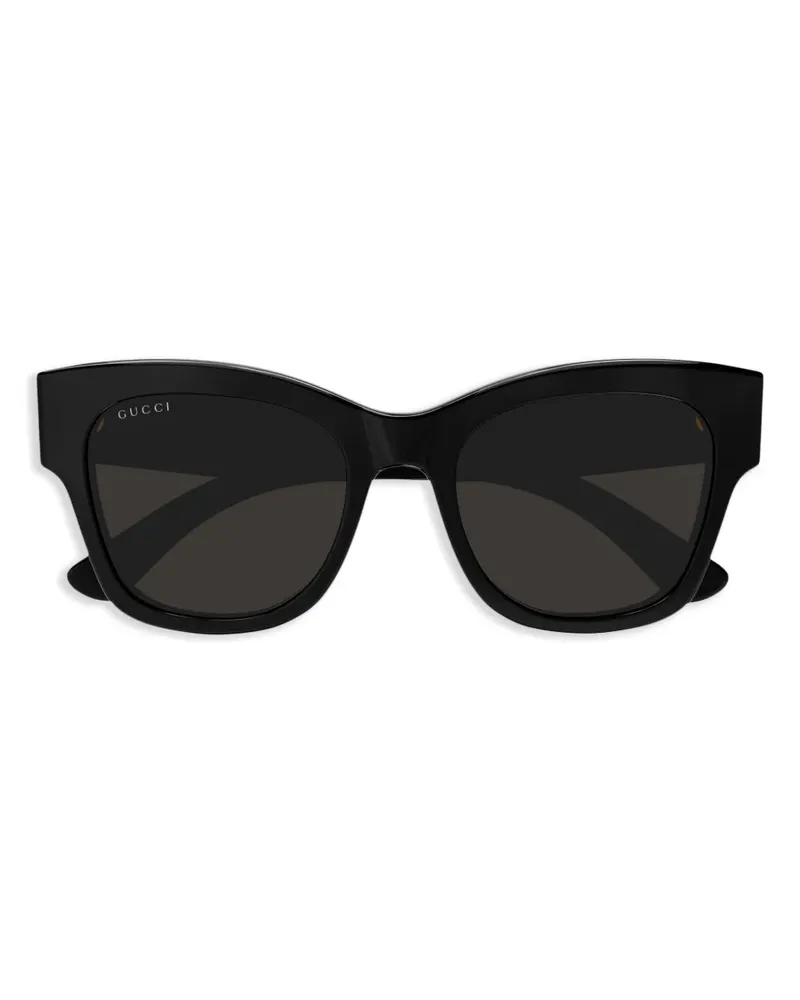 Gucci Sonnenbrille mit eckigem Gestell - Schwarz Schwarz