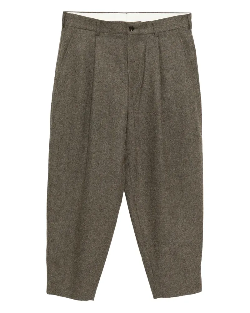 Comme des Garçons Plissierte Tapered-Hose - Grün Grün