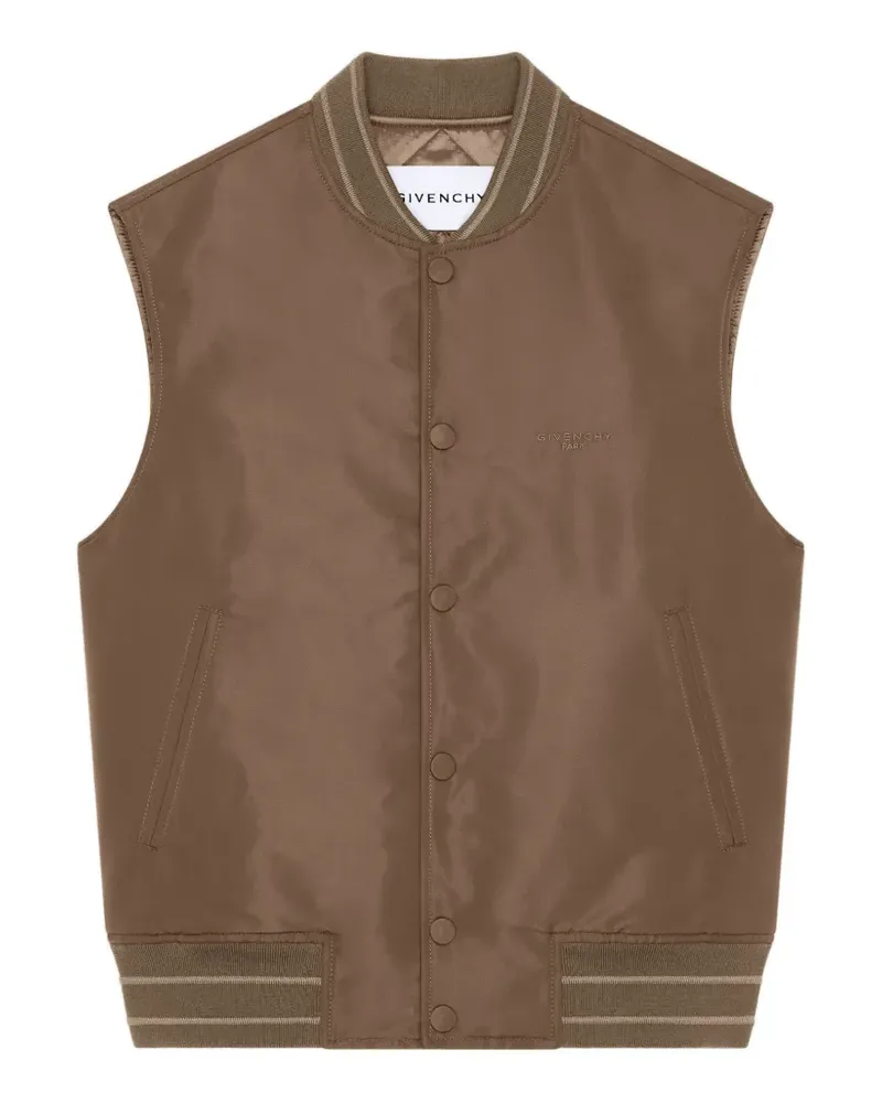 Givenchy Ärmelloser Blouson mit  Paris-Stickerei - Braun Braun
