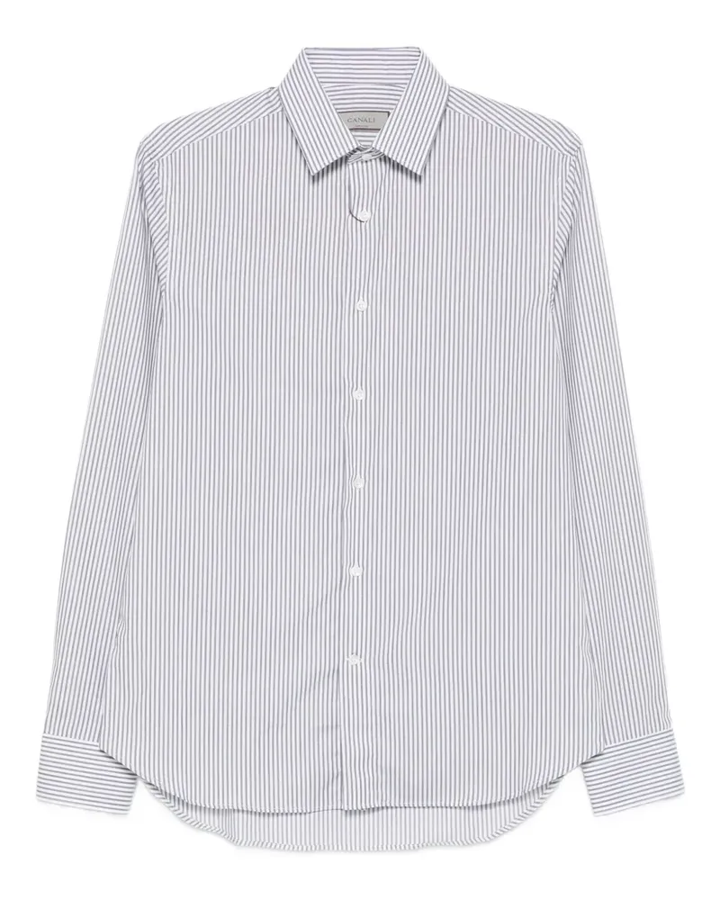 Canali Gestreiftes Hemd - Blau Blau
