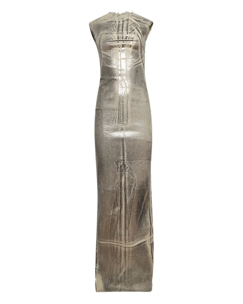 DRKSHDW by Rick Owens round-neck maxi dress - Silber Silber