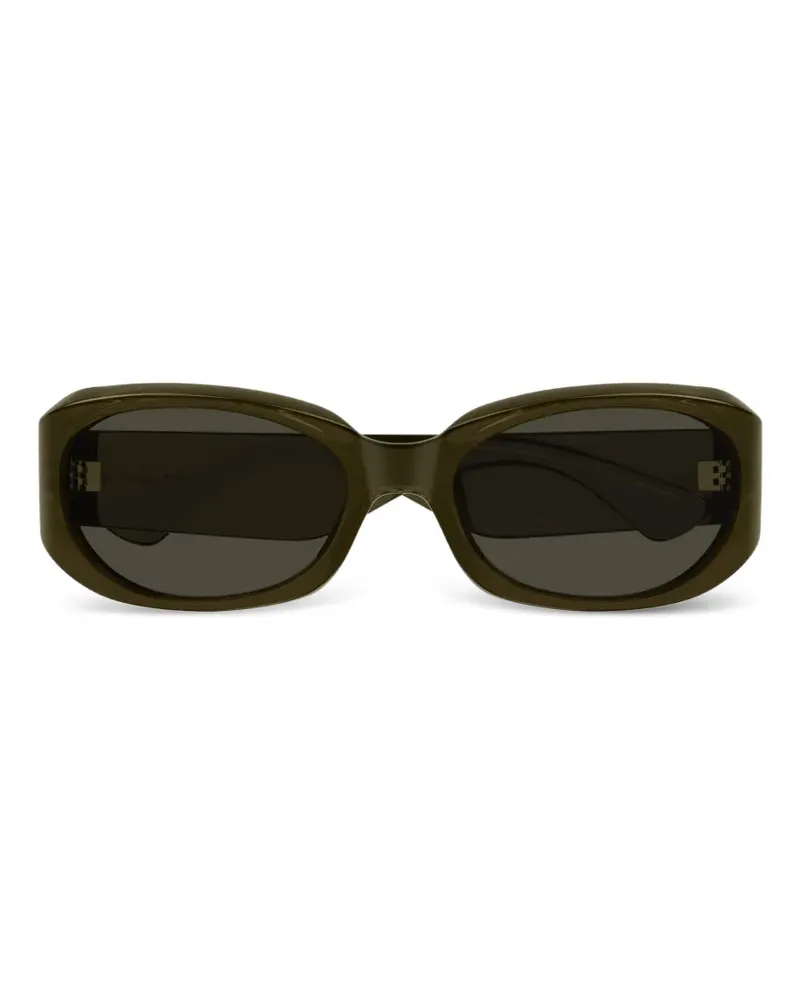 Saint Laurent Sonnenbrille mit ovalem Gestell - Grün Grün