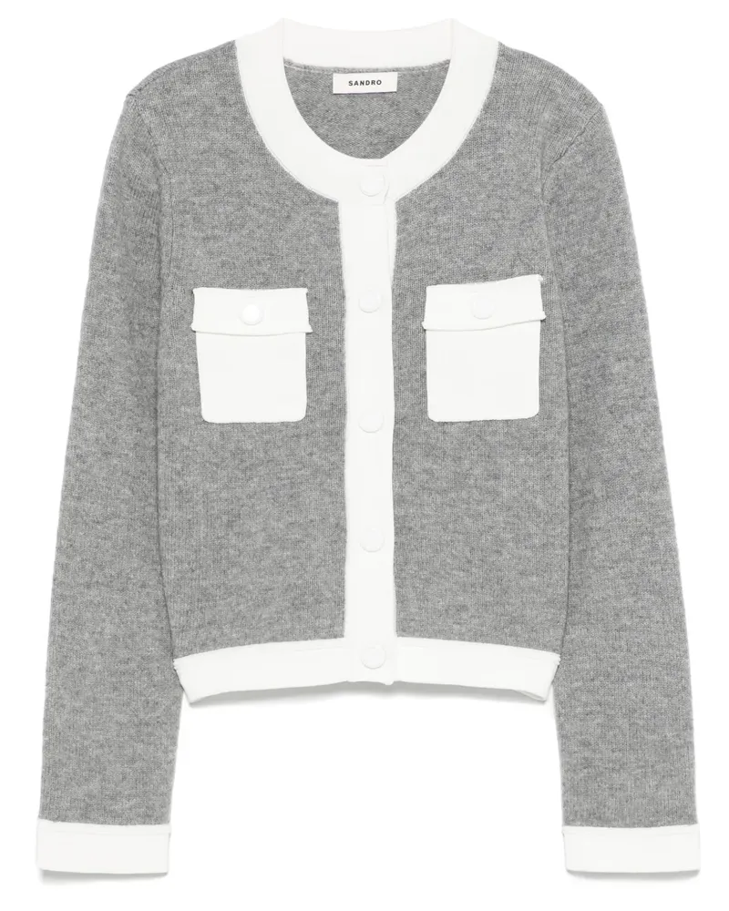 Sandro Zweifarbiger Cardigan - Grau Grau