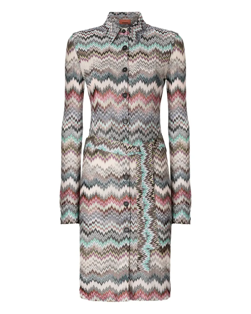 Missoni Hemdkleid mit Schlangenmuster - Nude Nude