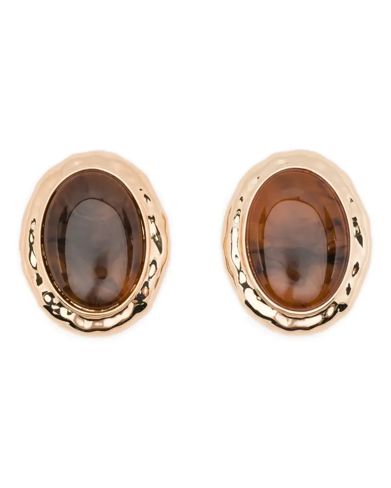 Self-Portrait Ovale Ohrringe - Gold Gold