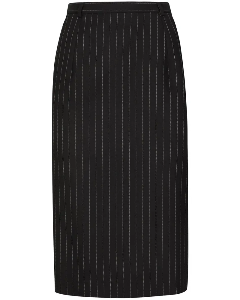 Dolce & Gabbana Rock mit Nadelstreifen - Schwarz Schwarz