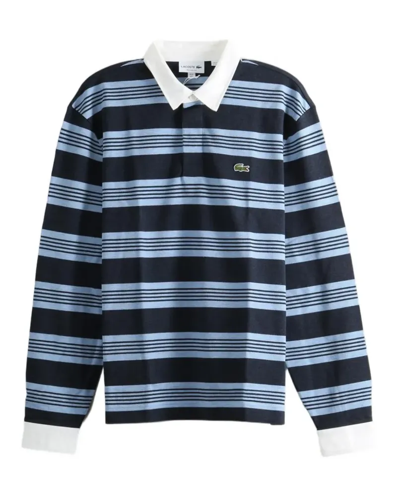 Lacoste striped long-sleeve polo shirt - Blau Blau