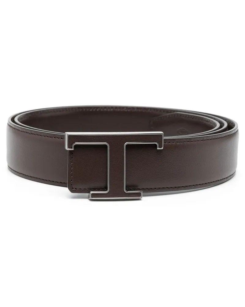 TOD'S Gürtel mit Logo-Schnalle - Braun Braun