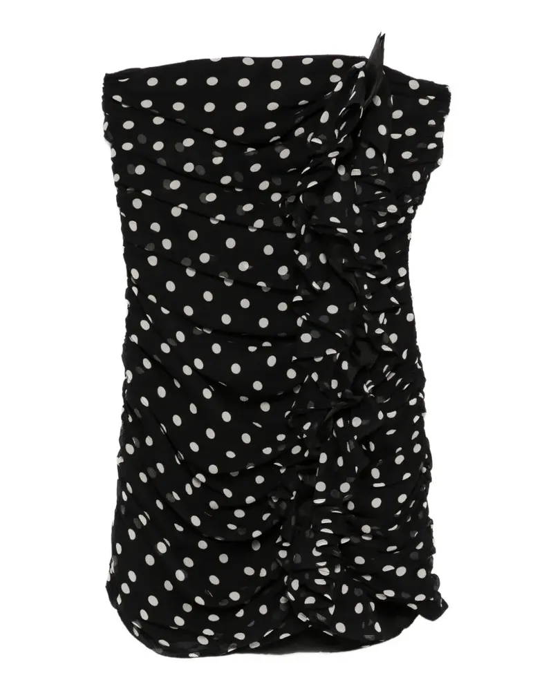 Nina Ricci strapless polka-dots mini dress - Schwarz Schwarz