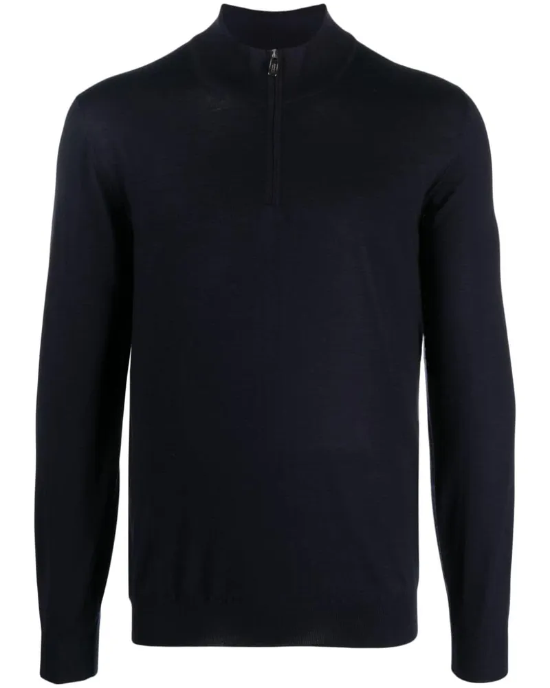 Fedeli Fein gestrickter Pullover - Blau Blau