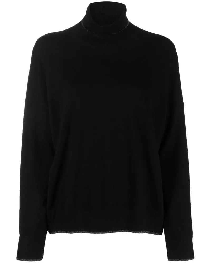 Liu Jo Strickpullover im Metallic-Look - Schwarz Schwarz