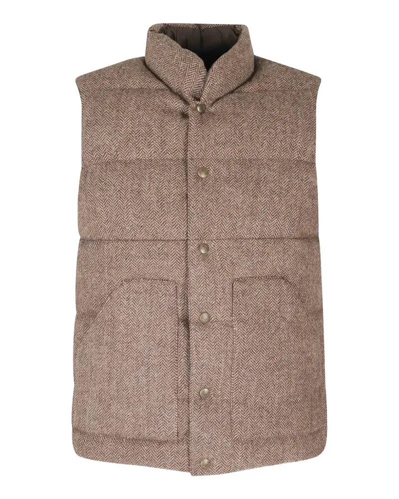 Sebago reversible padded wool gilet - Braun Braun