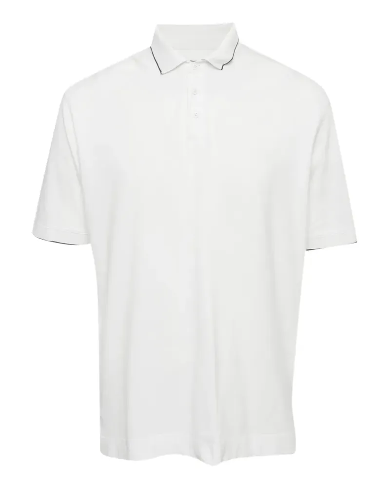 Ermenegildo Zegna Poloshirt mit Knopfleiste - Weiß Weiß