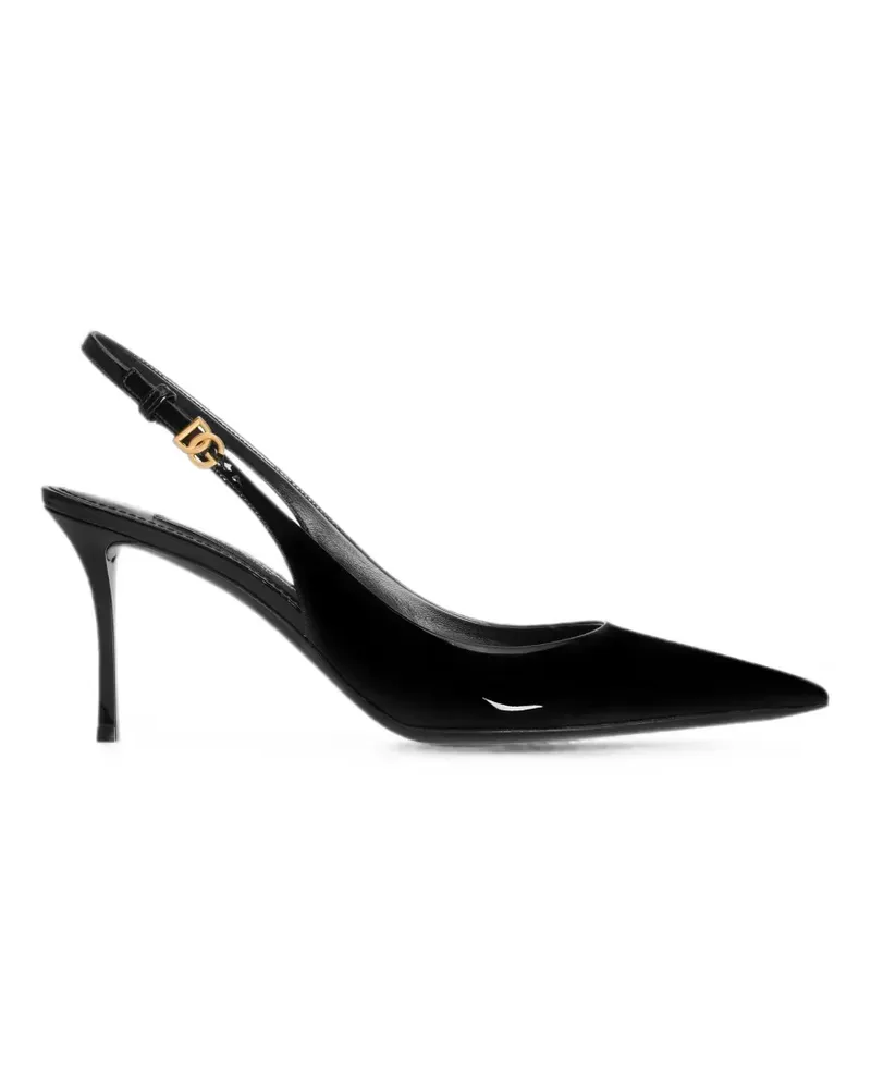 Dolce & Gabbana Slingback-Pumps aus Lackleder - Schwarz Schwarz